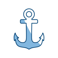 anchor nautical object vector icon illustration graphic design