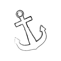anchor nautical object vector icon illustration graphic design