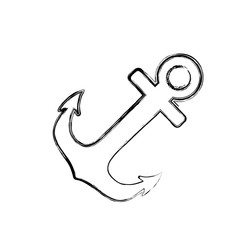 anchor nautical object vector icon illustration graphic design