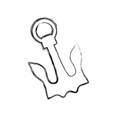 anchor nautical object vector icon illustration graphic design