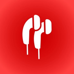 Headphones icon stock vector illustration flat design