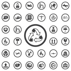 recycled package packaging icon