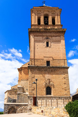 Fototapeta na wymiar Monumento - Iglesia de Santa Maria la Mayor en Alcaudete, Jaén, España