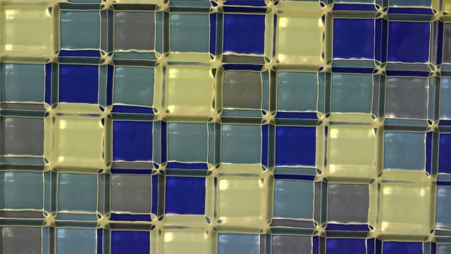 Panoramic of Mosaic wall.