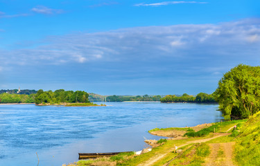 The Loire river between Angers and Saumur, France