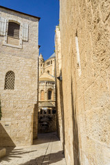 Fototapeta na wymiar The Dormition Abbey in Jerusalem, Israel
