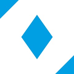 rhombus icon vector illustration. Flat design style
