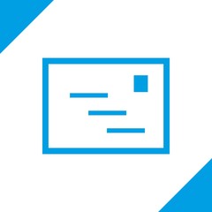 Envelope mail icon, vector illustration. Flat design style