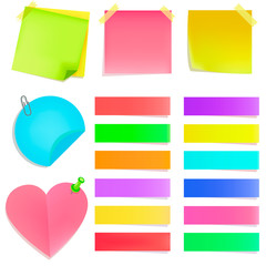 Set of multi-colored stationery  stickers. Heart Sticker