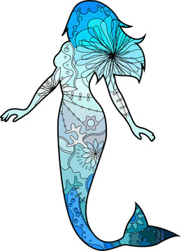 Mermaid with transition colors