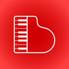 piano icon stock vector illustration flat design