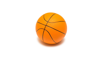 Toy basketball isolated on white background