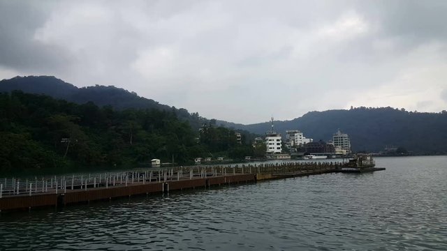 At the riverside of cable car station of Yuchi 