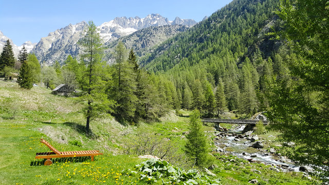 The valley of Gordolasque, close to the Mercantour National Park