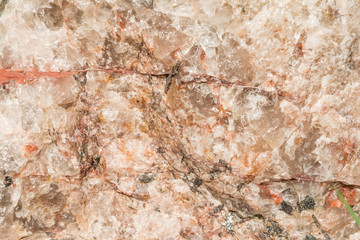 Texture of the surface of an antique stone wall under natural light by sunlight, abstract background