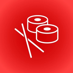 sushi icon stock vector illustration flat design
