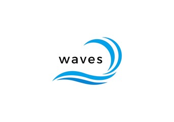 Naklejka premium Waves Logo