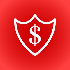 protection money icon stock vector illustration flat design