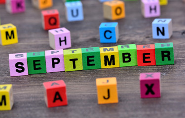 September word on table