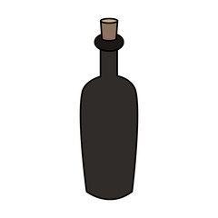 color image cartoon spa bottle with cork vector illustration