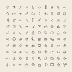 User interface vector icons mixed set collection