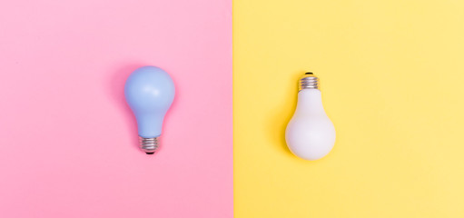 Colored light bulbs