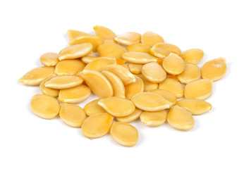 Pumpkin seed isolated on the white background