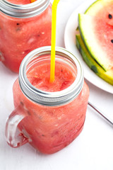 Watermelon fresh with ice and watermelon slices.