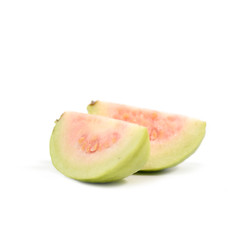 Red Guava fruit isolate on white background