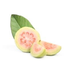 Red Guava fruit isolate on white background