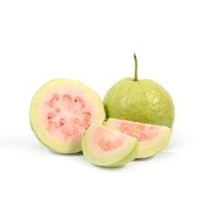 Red Guava fruit isolate on white background