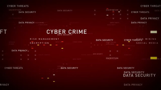 Keywords Data Security Red - Important terms about data security pass through cyberspace. All clips are available in multiple color options. All clips loop seamlessly.