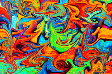 Cheerful Abstract Leafy Swirls