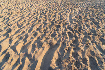 Close up sand pattern on tropical beach