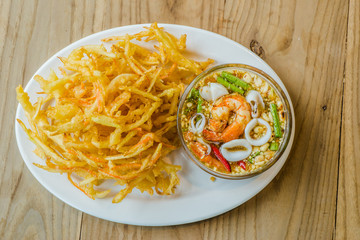 fried papaya diet food