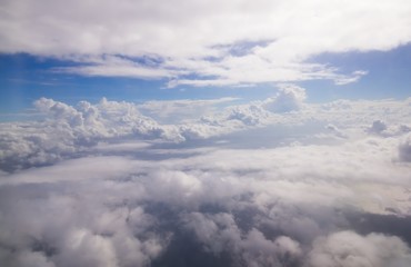 aerial view of cloud from plane