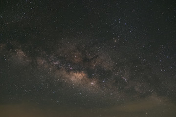 milky way galaxy at phitsanulok in thailand. Long exposure photograph.with grain