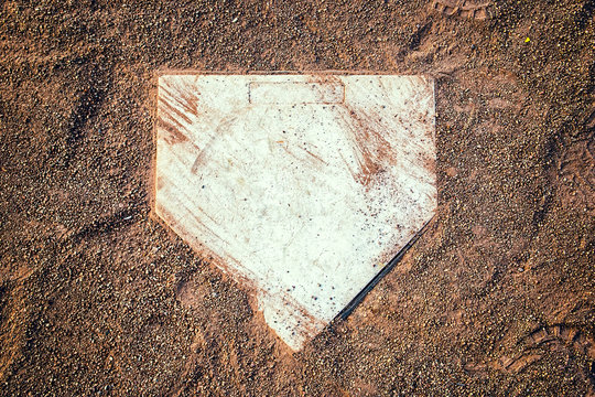 Home Plate in a Baseball Field