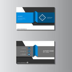 vector design formal black and blue modern business card