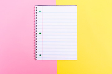 Notebook on split background