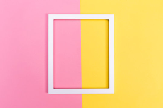 Empty Frame On A Bright Split Background