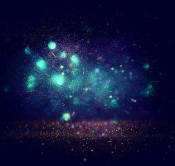 glitter vintage lights background. defocused.