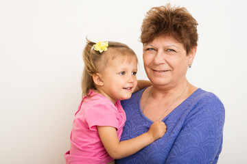Grandmother and granddaughter