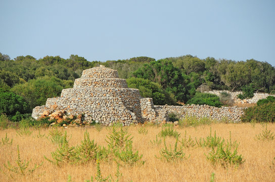 The talayots are bronze age megaliths on the islands of Minorca, Spain. 