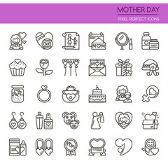 Mother Elements , Thin Line and Pixel Perfect Icons.