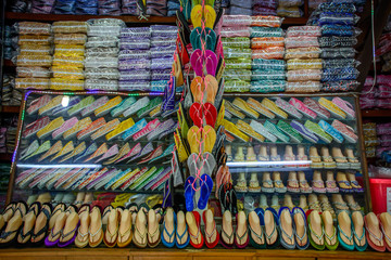 myanmar traditional foot wear, colorful slipper