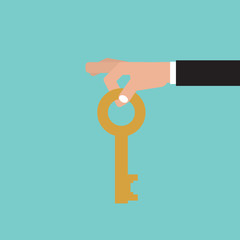 Key In Hand Vector Illustration
