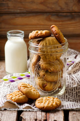 classic peanut butter cookies.style rustic