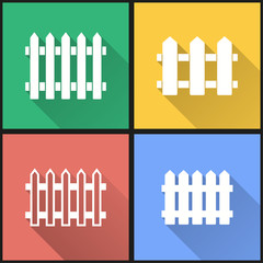 Fence icon set.