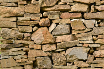 Stone wall, brown relief texture